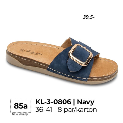 Klapki damskie 3-0806.NAVY (36/41,8par)