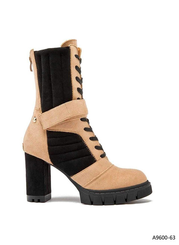 Botki damskie ocieplane A9600-63.KHAKI (36/41,12par)