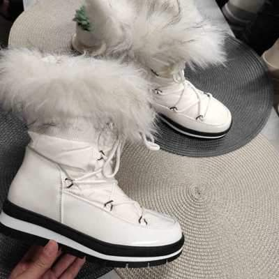 Botki damskie 7AA806.WHITE Ocieplane (36/41,12par)