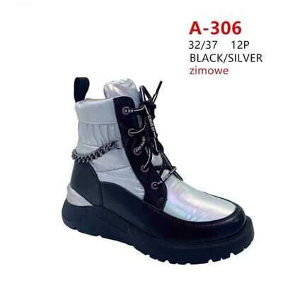 Botki dziewczęce 5AA-306.SILVER (32/37,12par)