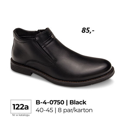Trzewiki męskie 9AB-4-0750.BLACK (41/46,8par)
