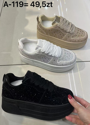 Buty sportowe damskie A-119.BEIGE (36/41,12par)