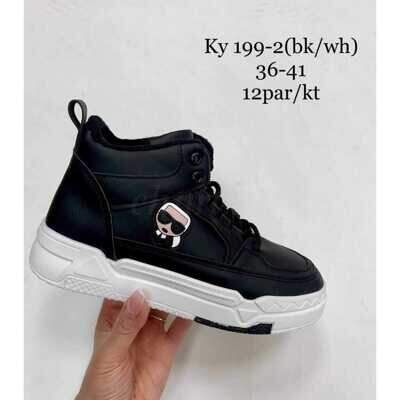 Buty sportowe damskie 7A199-2.BLACK/WHITE (36/41,12par)