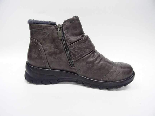 Botki damskie 7AG313-5.GREY Ocieplane (36/41,12par)