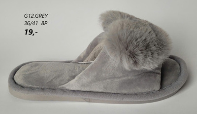 Kapcie damskie G12.GREY (36/41,8par)