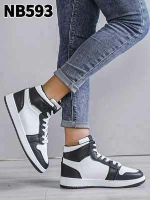 Buty sportowe damskie 7ANB593.WHITE/BLACK (36/41,12par)