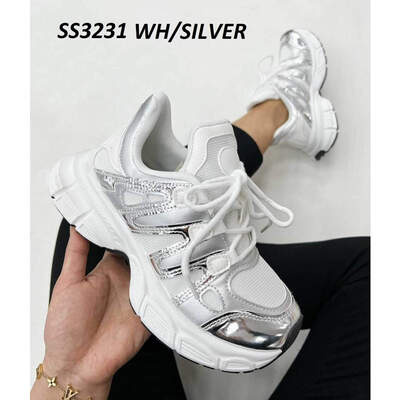 Buty sportowe damskie 7ASS3231.WHITE/SILVER  (36/41,12par)