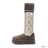 Botki damskie HY885-2.BROWN ocieplane (36/41,12par)