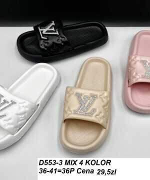 Klapki damskie D553-3.MIX  (36/41,36par)