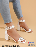 Sandały damskie LL375.WHITE (36/41,12par)
