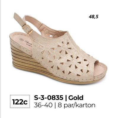 Sandały damskie 3-0835.GOLD (36/40,8par)
