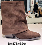 Botki damskie ocieplane BM178.BROWN (36/41,12par)