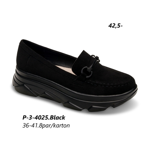 Półbuty damskie 3-4025.BLACK (36/41,8par)