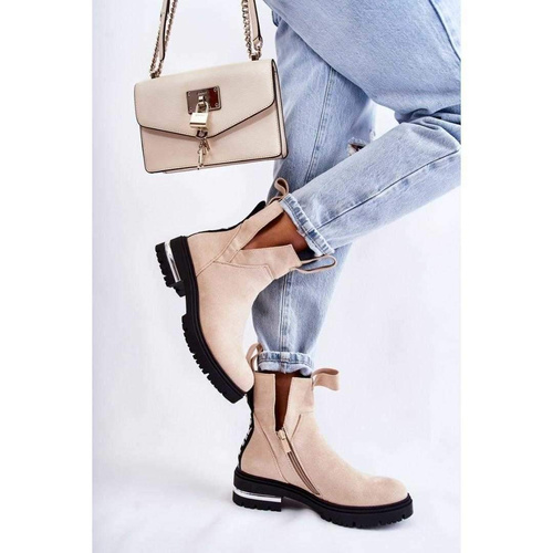 Botki damskie ocieplane 7ANC1278.BEIGE (36/41,12par)