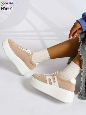 Buty sportowe damskie 7ANS601.BEIGE (36/41,12par)