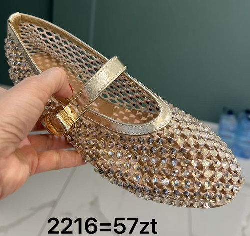 Balerinki damskie 2216.CHAMPAGNE (36/41,12par)