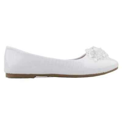 Balerinki dziewczęce 5AF31BC-1.WHITE (31/36,12par)