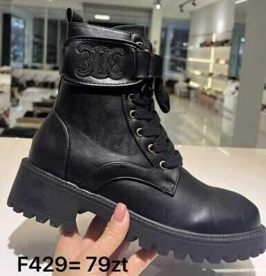 Botki damskie 7AF429.BLACK (36/41,12par)