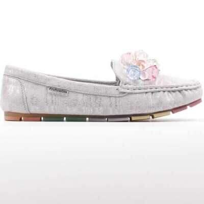 Mokasyny damskie MH23-15.SILVER (36/41,12par)