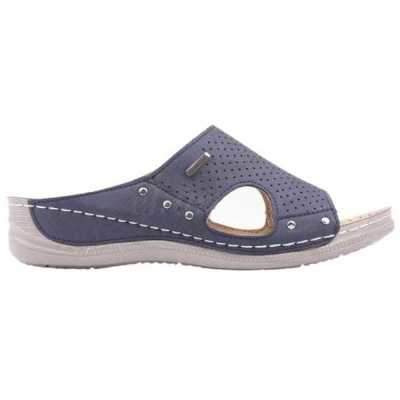 Klapki damskie DE986-1.NAVY (36/41,12par)