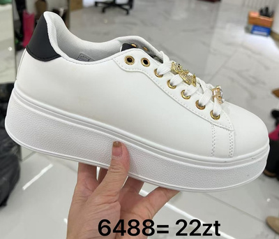 Buty sportowe damskie 7A6488.WHITE/BLACK (36/41,12par)