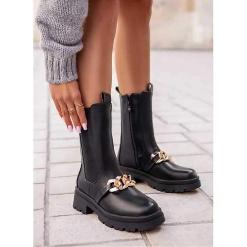 Botki damskie 7AC308.BLACK Ocieplane (36/41,12par)
