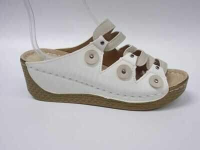 Klapki damskie 7AH8013-1.BEIGE/WHITE (36/41,12par)