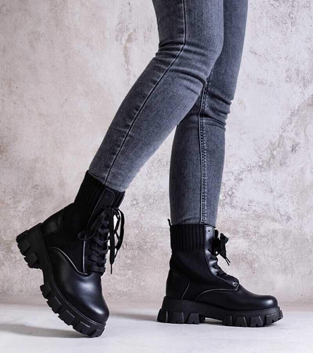 Botki damskie K-110.BLACK (36/41,12par)
