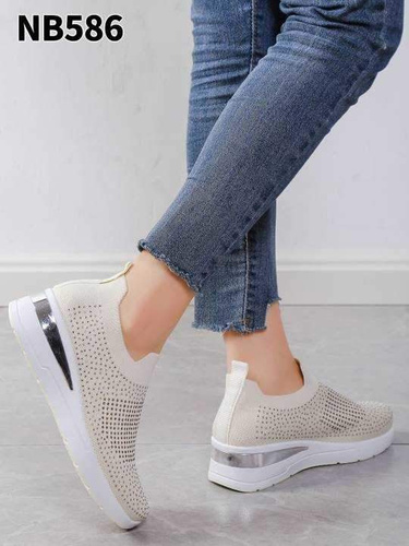 Buty sportowe damskie 7ANB586.BEIGE (36/41,12par)