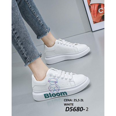 Buty sportowe damskie  D5680-2.WHITE (36/41,12par)