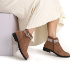 Botki damskie 702.KHAKI (36/41,12par)