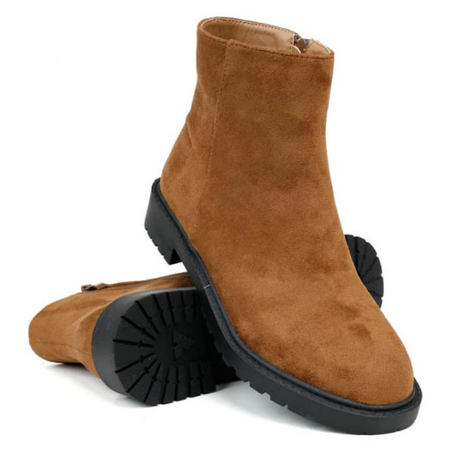 Botki damskie RM09-21.BROWN Ocieplane (36/41,8par)