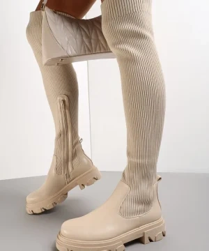 Kozaki damskie Ocieplane 7AML239.BEIGE (36/41,12par)