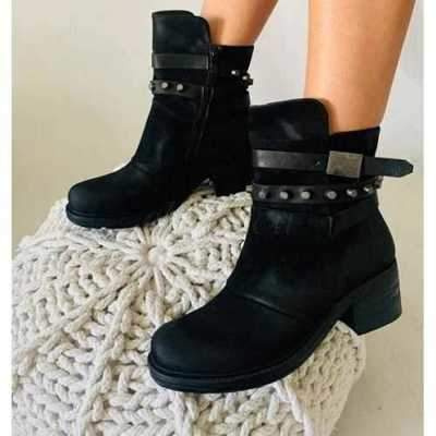 Botki damskie 7AST69.BLACK Ocieplane (36/41,12par)