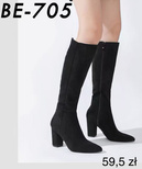 Kozaki damskie BE-705.BLACK (36/41,12par)
