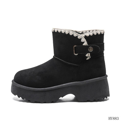 Botki damskie HY883.BLACK ocieplane (36/41,12par)