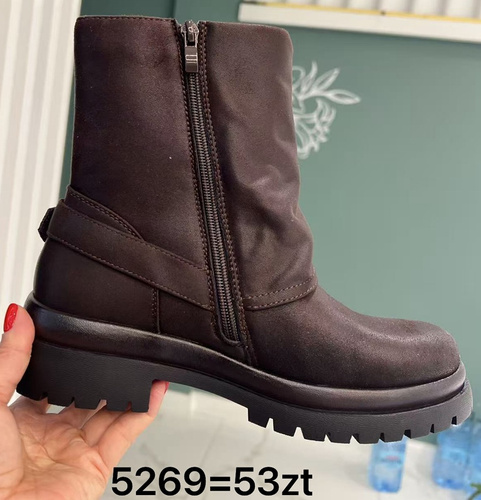 Botki damskie ocieplane 5269.BROWN (36/41,12par)