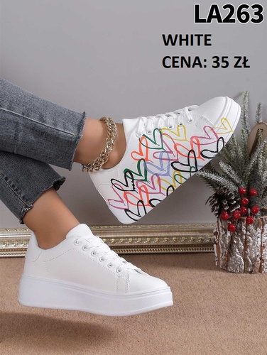Buty sportowe damskie LA263.WHITE (36/41,12par)
