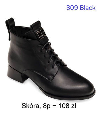Botki damskie   7A309.BLACK  (36/41,8par)
