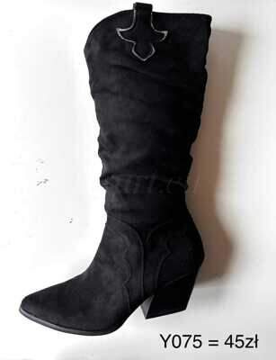 Kozaki damskie 7AY075.BLACK Ocieplane (36/41,12par)