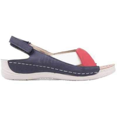 Sandały damskie DE989-2.NAVY/RED (36/41,12par)