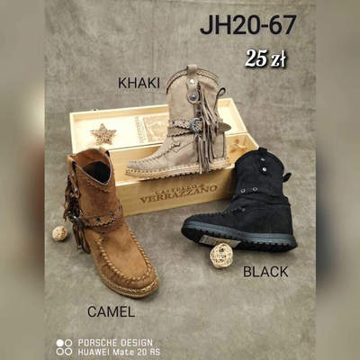 Botki damskie nieocieplane 7AJH20-67.KOLORDOWYBORU  (36/41,12par)