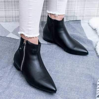 Botki damskie 7A9509Y.BLACK Nieocieplany (36/41,12par)