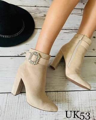 Botki damskie 7AUK53.BEIGE Ocieplane (36/41,12par)