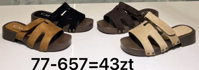 Klapki damskie 77-657.KOLORDOWYBORU (36/41,12par)