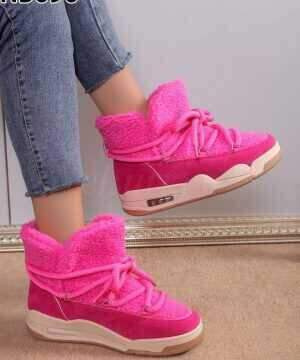 Botki damskie 7ANB696.FUSHIA ocieplane (36/41,12par)