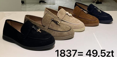 Mokasyny damskie 1837.KOLORDOWYBORU (36/41,12par)