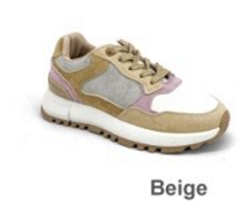 Buty sportowe damskie 7AMC-703.BEIGE  (36/41,12par)