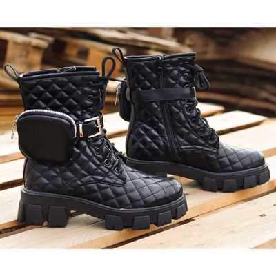 Botki damskie 7A7715.BLACK Ocieplany (36/41,12par)