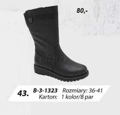 Botki damskie   7AB-3-1323.BLACK  (36/41,8par)